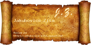 Jakubovics Zita névjegykártya